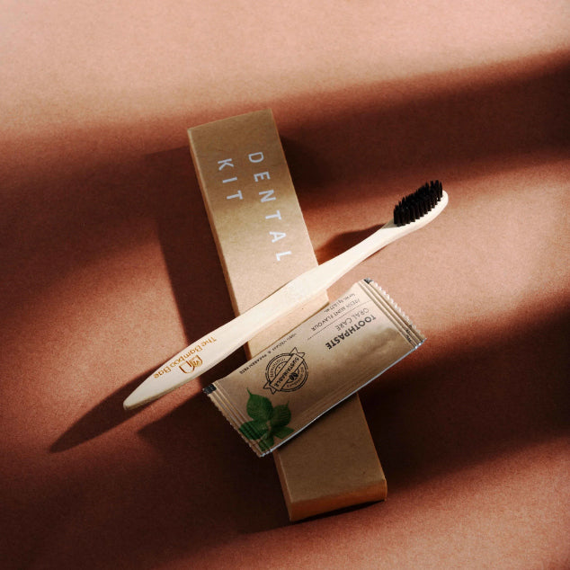 Bamboo Dental Kit For Hotels Hospitals Airlines | Wooden Toothbrush Kit