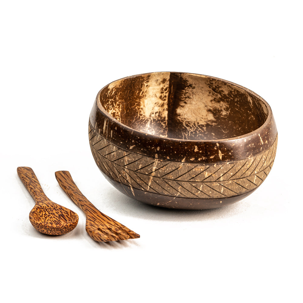 900 ml Geomatric Bowl with Cutlery